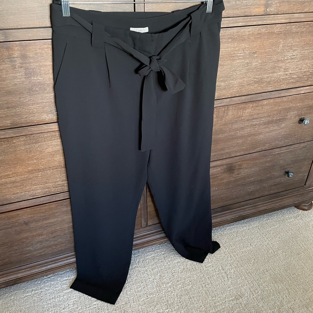 H&M black Tie-Waist Trousers